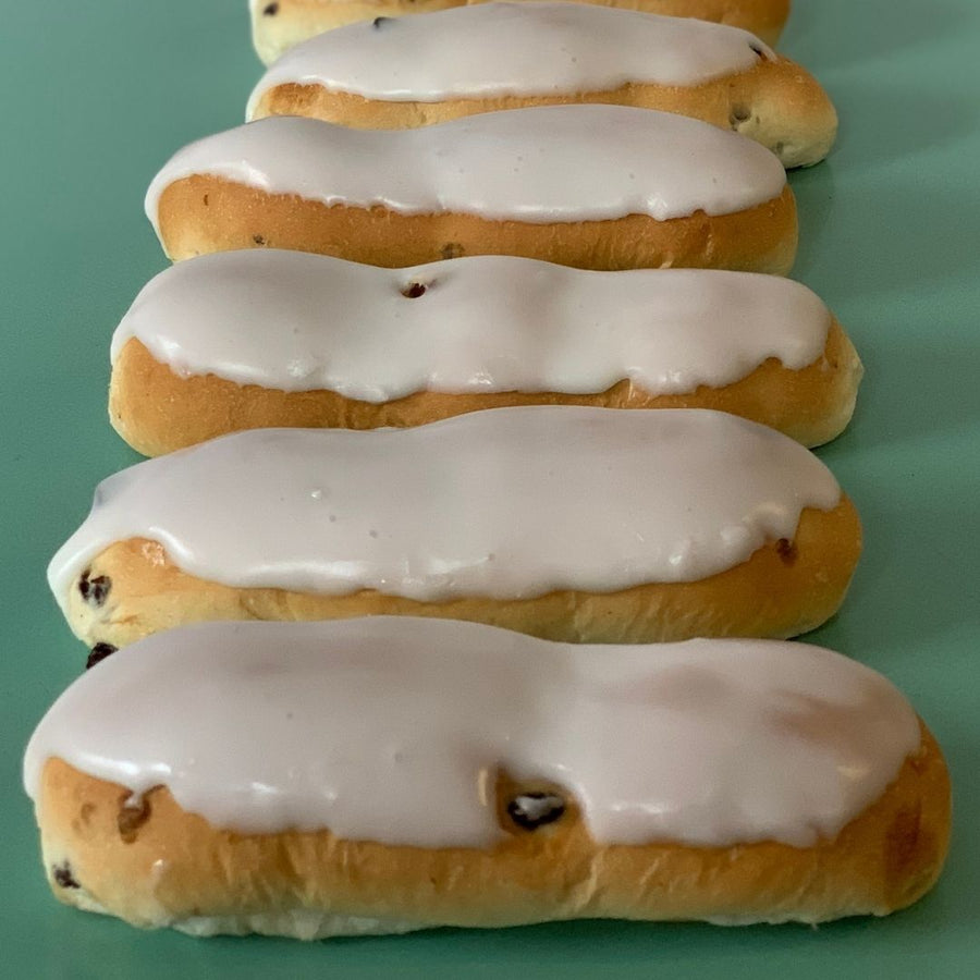 Cinnamon bun, Danish swirl, croissants, scones Roses the Bakers